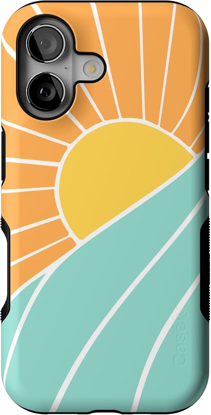 Casely iPhone 17 Case | Waves & Rays | Sunshine | Bold Protective Design | Compatible with MagSafe