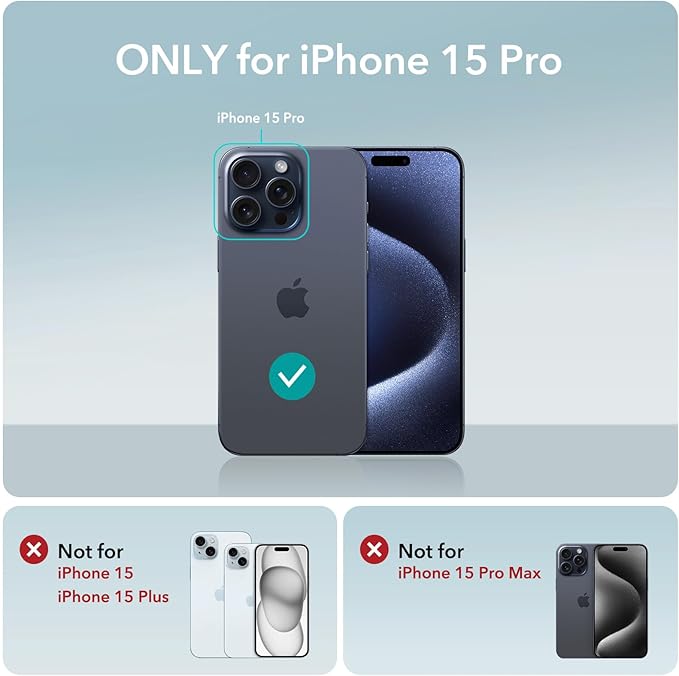 ESR for iPhone 15 Pro Case, MagSafe Silicone Case with Stand, Military-Grade Protection, Built-in Camera Stash Stand, Magnetic Phone Case for iPhone 15 Pro, Cloud Series,Light Tan