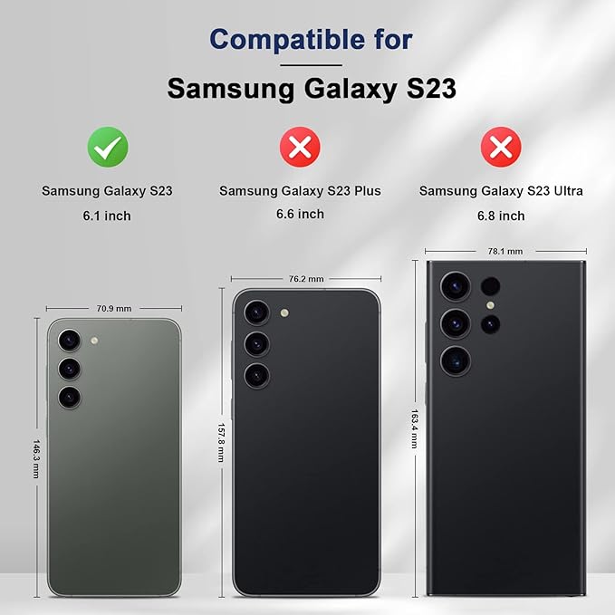 Jasonyu Flip Wallet Case for Samsung Galaxy S23 5G,Leather Magnetic Folio Cover with Card Holder,Kickstand - TPU Shockproof Durable Protective Phone Case,Blue