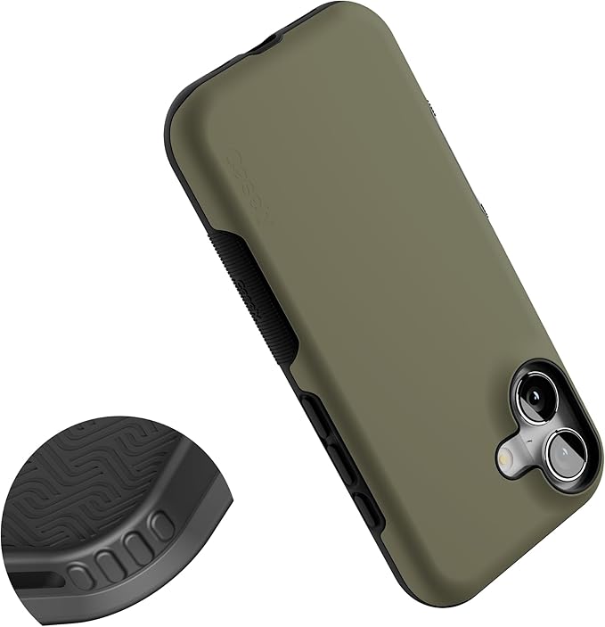 Casely iPhone 17 Case | The Boyfriend Collection | Army Green | Bold Protective Design | Compatible with MagSafe