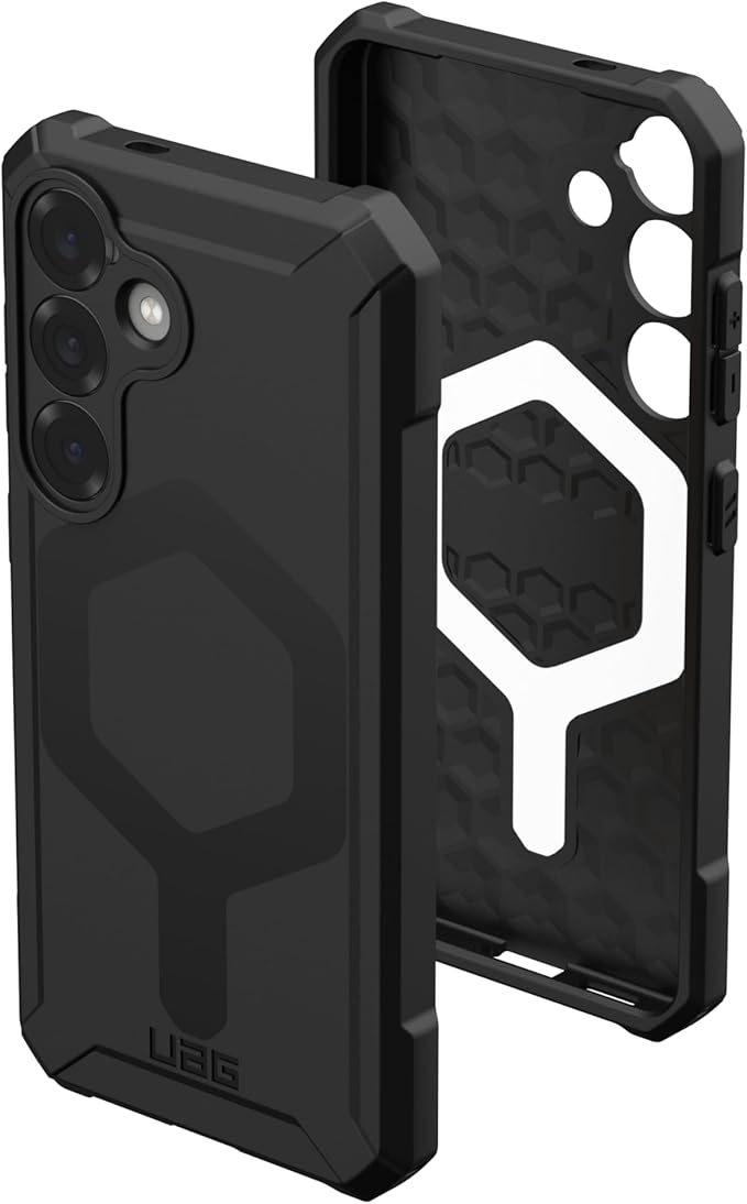 URBAN ARMOR GEAR UAG Designed for Samsung Galaxy S25 Case 6.2" Essential Armor - Compatible with Magnetic Charging Rugged Military Drop Tested Anti-Slip Protective Cover, Black