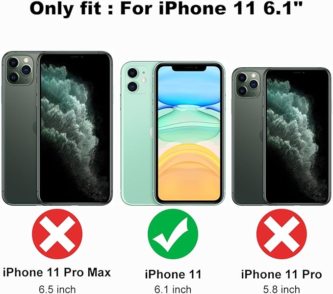 MOWIME Magnetic Case for iPhone 11 [Compatible with Magsafe] [Cute Fashion Fluorescent Design] [1 Screen Protector] Slim Translucent Matte Case for iPhone 11 6.1", Purple