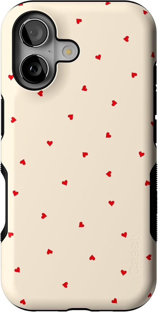 Casely iPhone 17 Case | Be Mine | Tiny Hearts | Bold Protective Design | Compatible with MagSafe