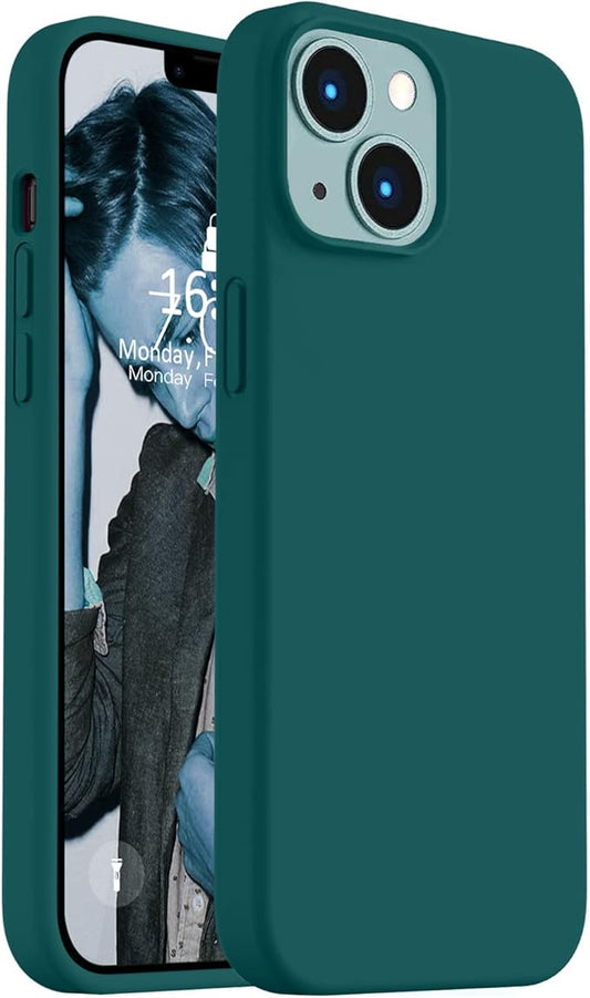Vooii Compatible with iPhone 14 Case,[Silky Touch Premium Liquid Silicone] [Soft Anti-Scratch Microfiber Lining], Ultra Slim Shockproof Protective Case for iPhone 14 - Teal