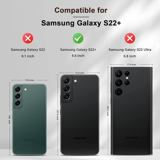 Jasonyu Flip Wallet Case for Samsung Galaxy S22 Plus,Leather Magnetic Folio Cover with Card Holder,Kickstand - TPU Shockproof Durable Protective Phone Case,Brown