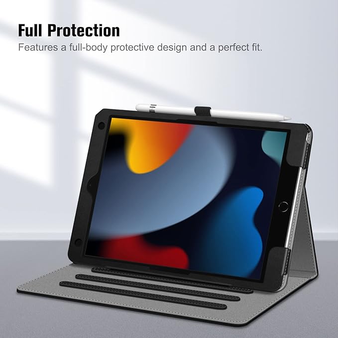 Fintie Case for iPad 9th / 8th / 7th Generation (2021/2020/2019) 10.2 Inch - [Corner Protection] Multi-Angle Viewing Stand Cover with Pocket & Pencil Holder, Auto Sleep Wake, Don't Touch