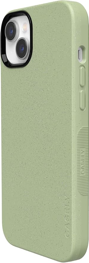 Casely iPhone 14 Case | Kiwi Kiss | Matcha Green Shimmer Glitter | Bold Protective Design | Compatible with MagSafe