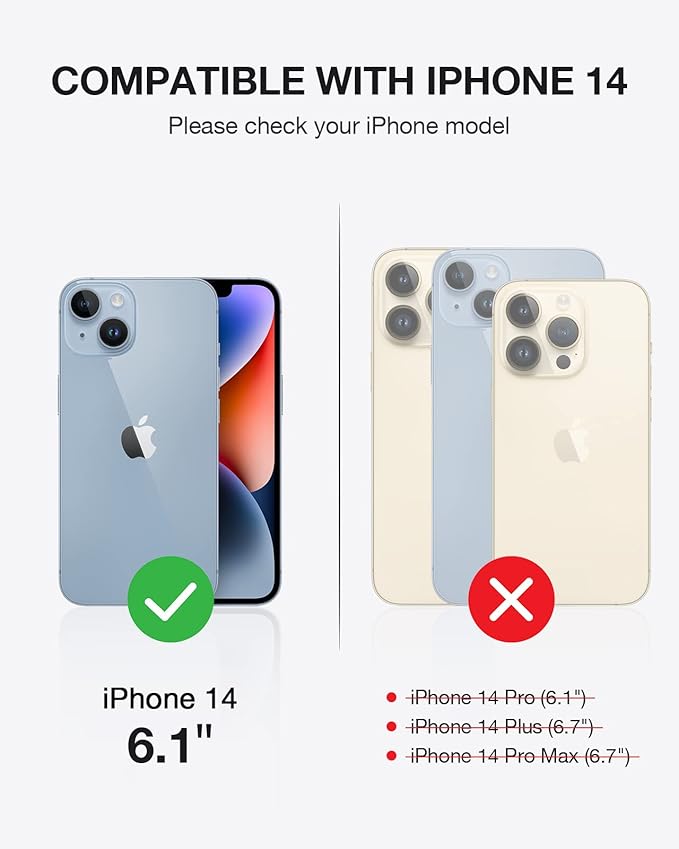 OCASE Compatible with iPhone 14 Wallet Case, PU Leather Flip Folio Case with Card Holders RFID Blocking Kickstand [Shockproof TPU Inner Shell] Phone Cover 6.1 Inch 2022 (Blue)