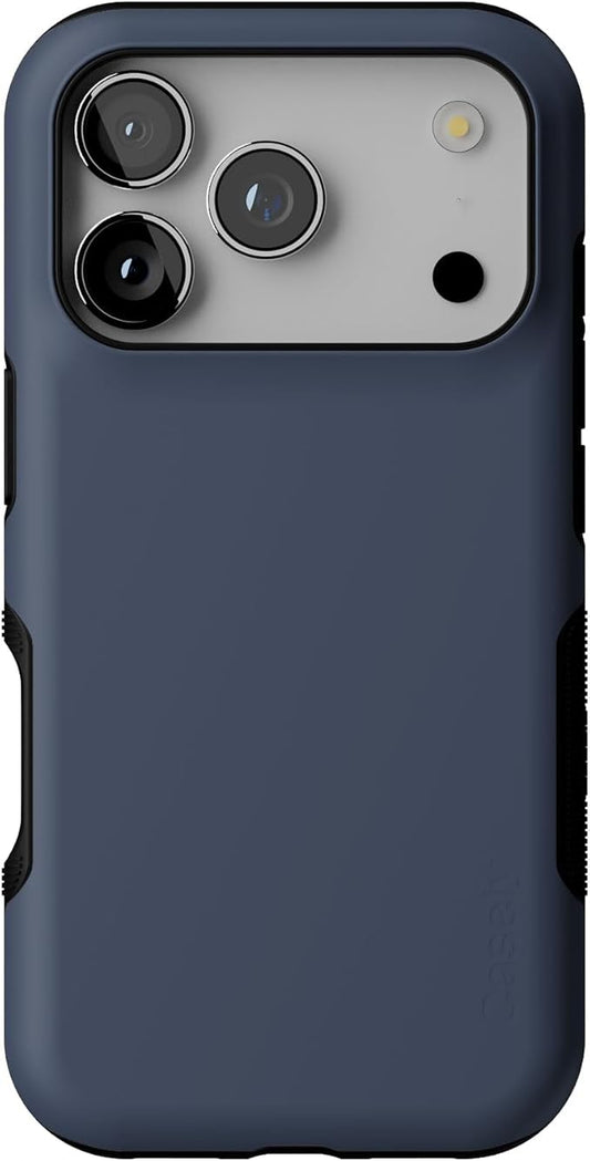 Casely iPhone 17 Pro Case | The Boyfriend Collection | Slate Blue | Bold Protective Design | Compatible with MagSafe