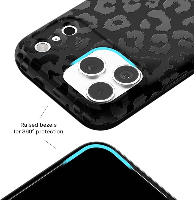 VELVET CAVIAR Case for iPhone 17 Pro | Compatible with MagSafe | 10ft Drop Tested | Protective Designer Cases | Black Leopard Print
