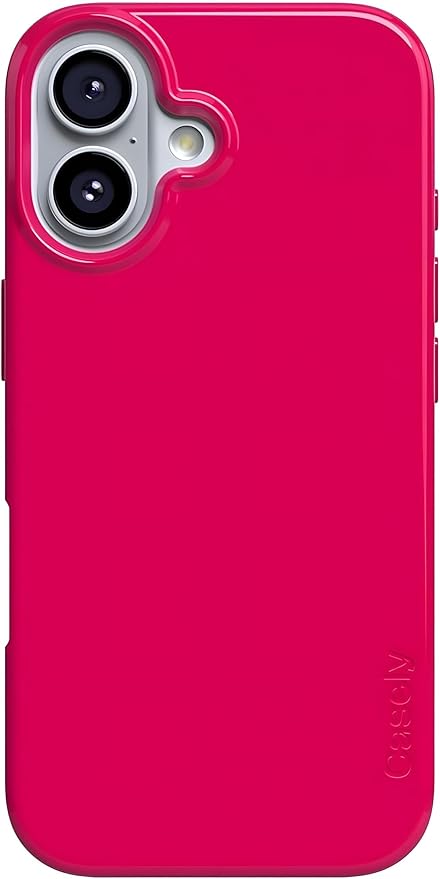 Casely iPhone 17 Case | Think Pink | Solid Neon Pink | Compatible with MagSafe | Classic Ultra Slim Design