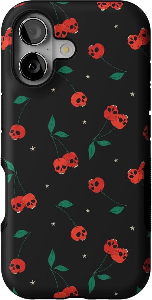 Casely iPhone 17 Case | Sweet Revenge | Cherry Skulls | Bold Protective Design | Compatible with MagSafe