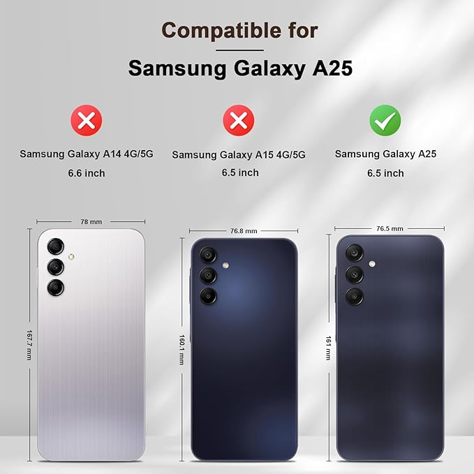 Jasonyu Flip Wallet Case for Samsung Galaxy A25 5G,Leather Magnetic Folio Cover with Card Holder,Kickstand - TPU Shockproof Durable Protective Phone Case,Brown