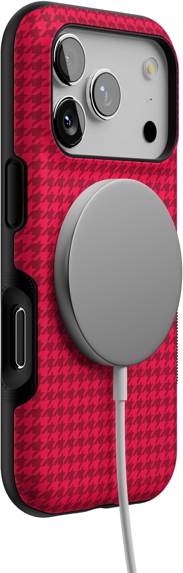 Casely iPhone 17 Pro Case | Best Dressed | Red Houndstooth | Bold Protective Design | Compatible with MagSafe
