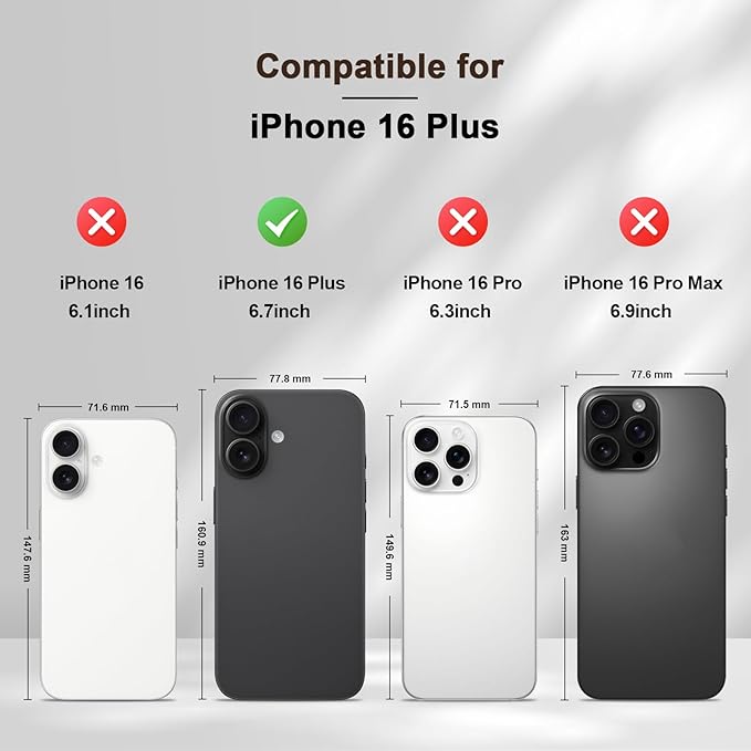 Jasonyu Flip Wallet Case for iPhone 16 Plus,Leather Magnetic Folio Cover with Card Holder,Kickstand - TPU Shockproof Durable Protective Phone Case,Brown