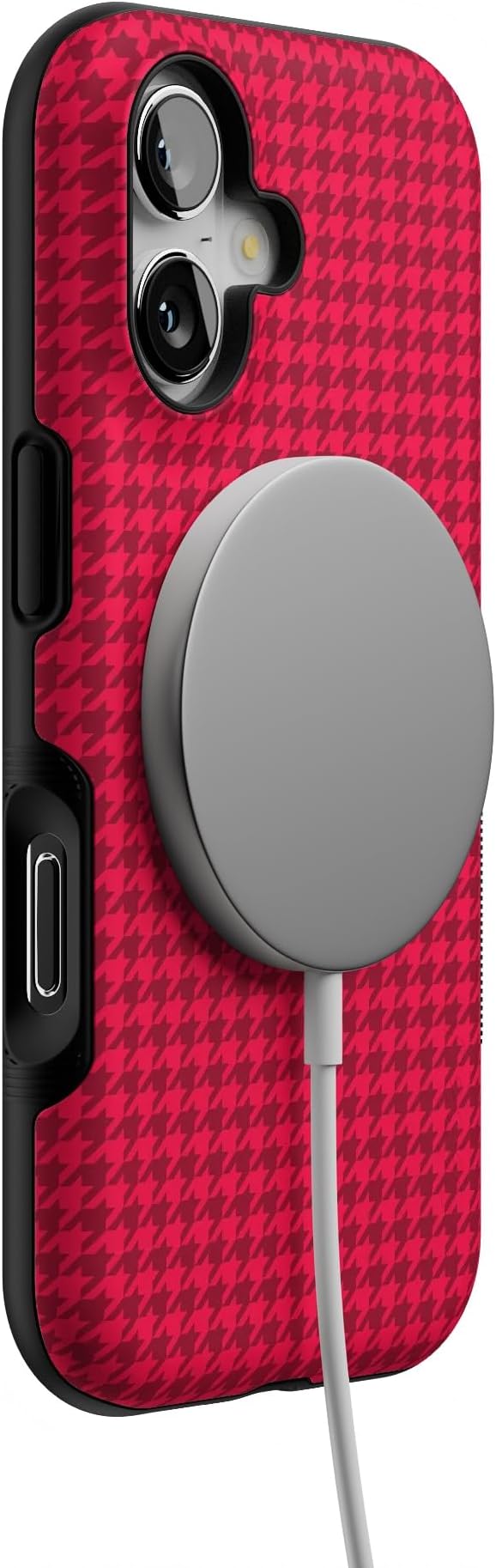 Casely iPhone 17 Case | Best Dressed | Red Houndstooth | Bold Protective Design | Compatible with MagSafe