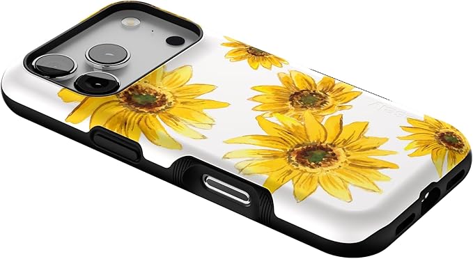 Casely iPhone 17 Pro Case | Golden Garden | Yellow Sunflower | Bold Protective Design | Compatible with MagSafe