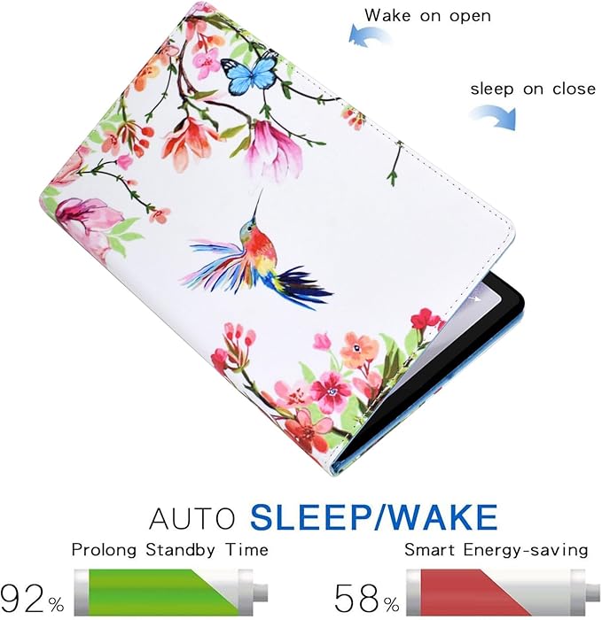 Case for Galaxy Tab A9+/A9 Plus 11 Inch 2023 (SM-X210/X216/X218), Funut PU Leather Folio Cover Multi-Angle Stand with Auto Wake/Sleep Case for Samsung Galaxy Tab A9 Plus/A9+ Tablet, Bird
