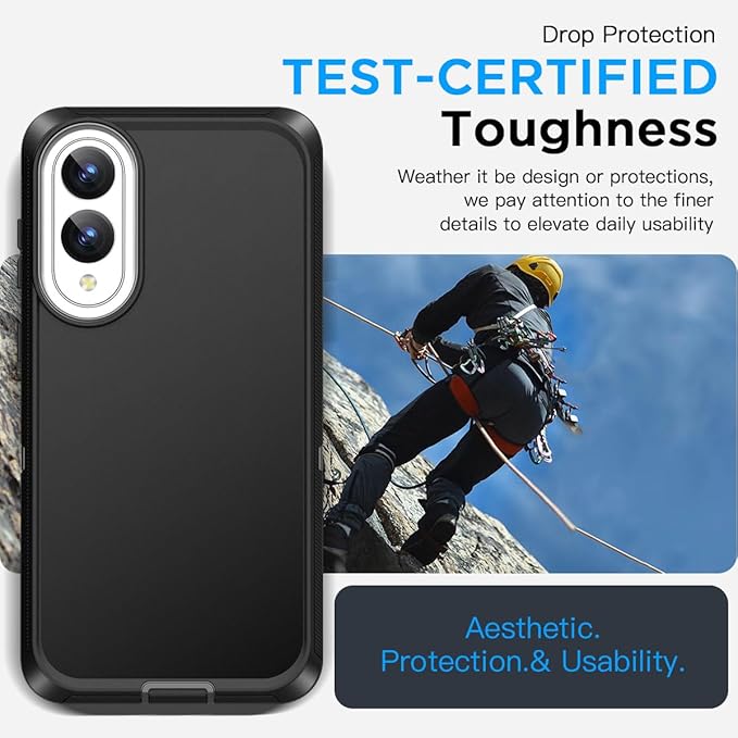 AICase Belt-Clip Holster Case for Samsung Galaxy S25 Edge 6.65",Heavy Duty Drop Protection Full Body Rugged Shockproof/Drop Proof/DustProof Military Grade Tough Durable Cover for S25 Edge 2025