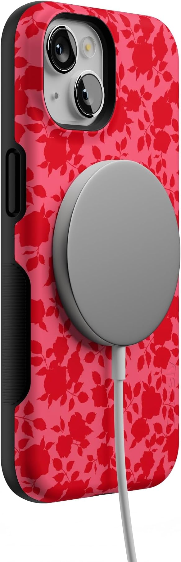 Casely iPhone 14 Case | Rose Garden | Red Floral Aesthetic | Compatible with MagSafe | Bold Protective Design