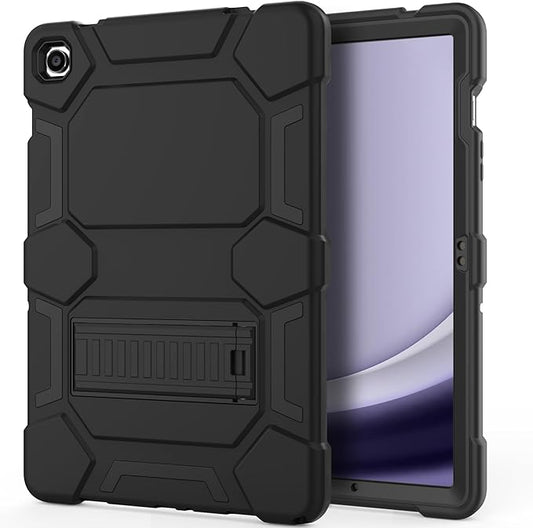 Case for Samsung Galaxy Tab A9 Plus 11 Inch (2024), Heavy Duty Rugged Shockproof 3-Layers Protective Case with Kickstand for Tab A9+ (SM-X210/X216/X218), Black