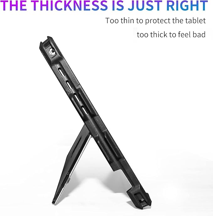 Case Fit 12.3" Microsoft Surface Pro 7 Plus/7/6/5/4/LTE, Protective Rugged Cover Case, with Stylus Pen Holder, Compatible with Type Cover Keyboard