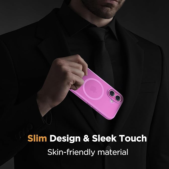 Miracase Magnetic Series for iPhone 16 Case [Compatible with MagSafe] [with 2X Screen Protectors] Military-Grade Protection, Anti-Fingerprint, Slim Phone Case for iPhone 16 6.1 inch - Light Purple