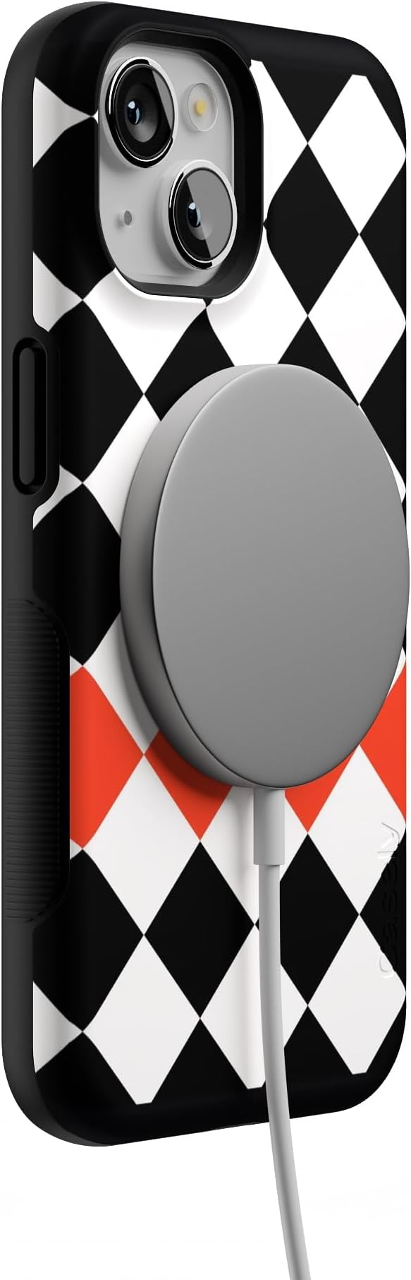 Casely iPhone 14 Case | Checkerboard | High Contrast Design | Compatible with MagSafe | Bold Protective Design