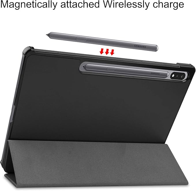 Smart Case for Galaxy Tab S9 Plus, Ratesell Lightweight Trifold Stand Smart Case Cover with Auto Wake/Sleep for Samsung Galaxy Tab S9 Plus / S9+ SM-X810 / SM-X816 / SM-X815 Black