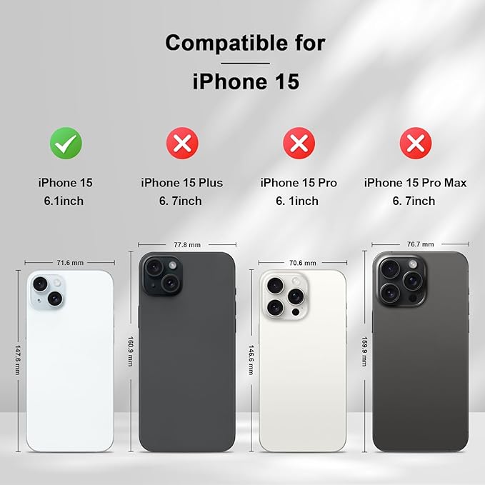 Jasonyu Flip Wallet Case for iPhone 15,Leather Magnetic Folio Cover with Card Holder,Kickstand - TPU Shockproof Durable Protective Phone Case,Black