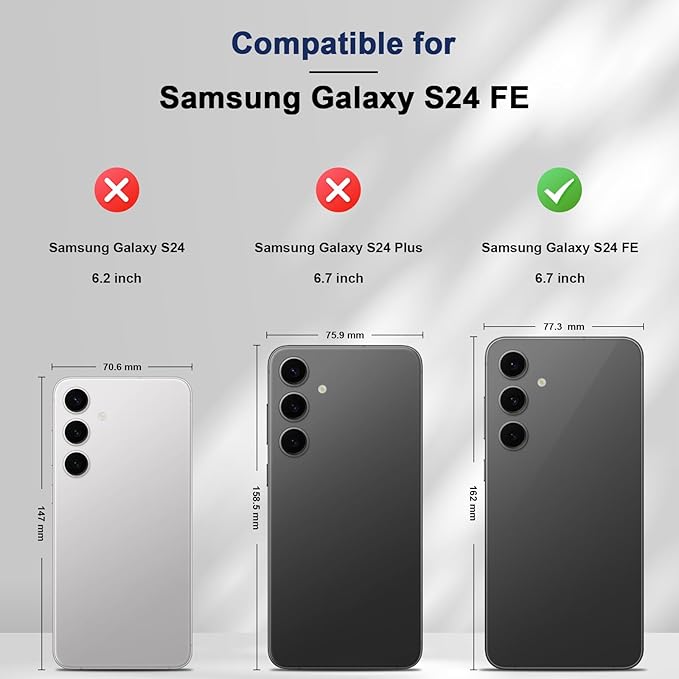 Jasonyu Flip Wallet Case for Samsung Galaxy S24 FE,Leather Magnetic Folio Cover with Card Holder,Kickstand - TPU Shockproof Durable Protective Phone Case,Blue