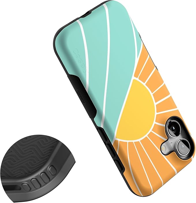 Casely iPhone 17 Case | Waves & Rays | Sunshine | Bold Protective Design | Compatible with MagSafe
