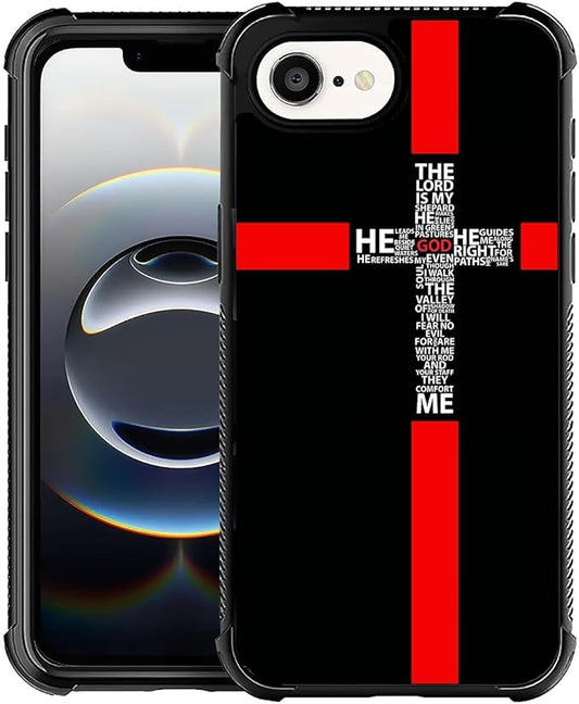 Compatible with iPhone 16e Case,God Cross Phone Cover for Men/Women,Soft TPU Anti-Skid Thread and Four Corner Anti-Collision Protection Case Compatible with iPhone 16e 6.1inch