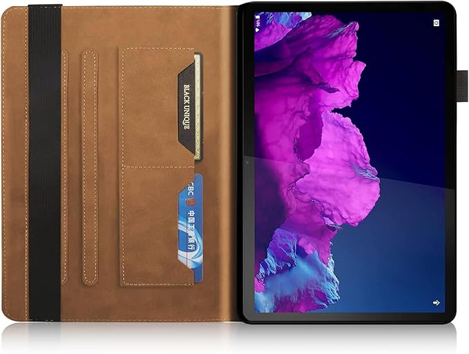 TIPOYOPOO Case for Lenovo Tab P11(TB-J606F/J606X)/Tab P11 Plus (TB-J616F/J616X) 11 inch Business Slim PU Leather Protective Case Shell with Card Holder Folio Stand Cover for Lenovo Tab P11 /P11+ 11"