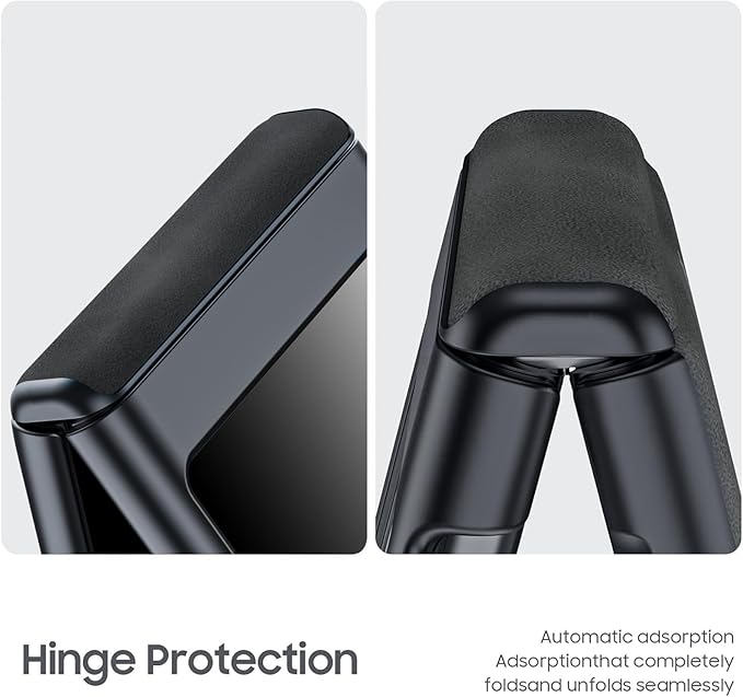 for Motorola Razr 2025 Case/Razr 2024 Case, Built-in Privacy Screen Protector & Hinge Protection & Ultra Thin PU Leather PC Shockproof Phone Cover Smartphone Case for Moto Razr 2025/2024 (Black)