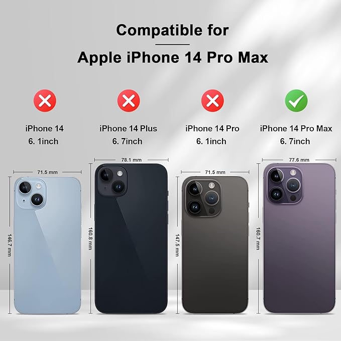 Jasonyu Flip Wallet Case for iPhone 14 Pro Max 5G,Leather Magnetic Folio Cover with Card Holder,Kickstand - TPU Shockproof Durable Protective Phone Case,Black