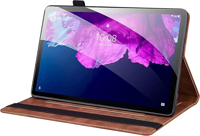Case for Lenovo Tab P11 Pro (2nd Gen) / Tab P11 Pro Gen 2 11.2 inch Magnetic PU Leather Folio Stand Shell Cover Foldable Card Holder Multi-Angle Tab P11 Pro 2022 11.2",Brown