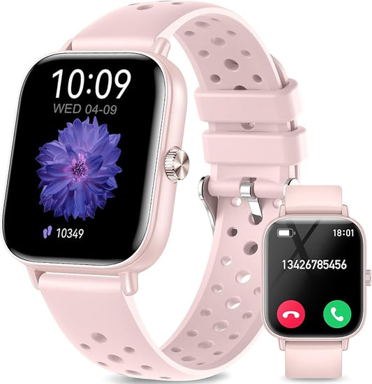 Smart Watches for Women(Answer/Make Calls), 1.83" Fitness Trackers with 24-Hour Heart Rate SpO2 Pedometer Sleep Monitor, 120+ Sport Mode, IP68 Waterproof Fitness Watch Compatible with iPhone&Android