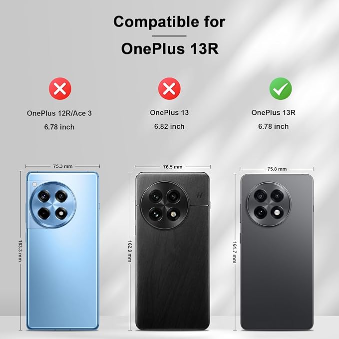 Jasonyu Flip Wallet Case for OnePlus 13R,Leather Magnetic Folio Cover with Card Holder,Kickstand - TPU Shockproof Durable Protective Phone Case,Black