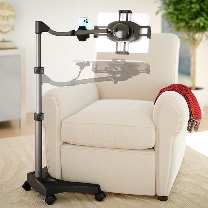 LEVO G2 Essential Tablet Floor Stand Tablet PCs, iPads, iPad mini, New iPad Pro, Galaxy, Nexus, Xoom, Surface Pro, Miix, Nook, Fire, and Other Tablets and e Readers Black Color