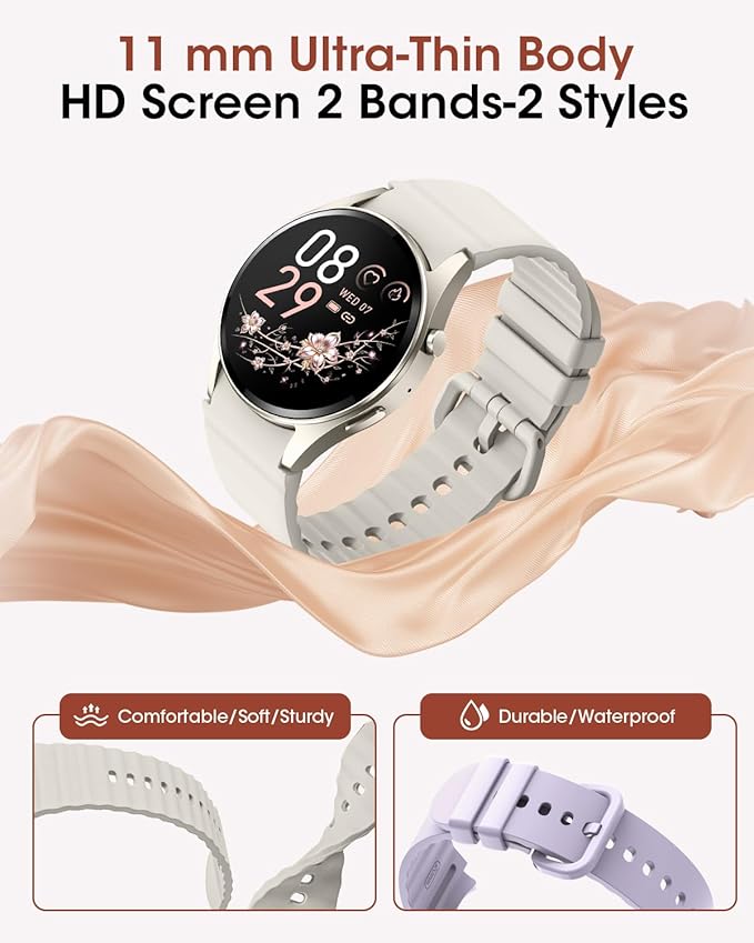 Smart Watch, Bluetooth Smart Watches for Women with Heart Rate/SpO2 Monitor, Sleep Tracker, 110+ Sport Modes Fitness Watch for Women/Men, Smart Watch for Android Phones/iPhones (Make/Answer Calls)