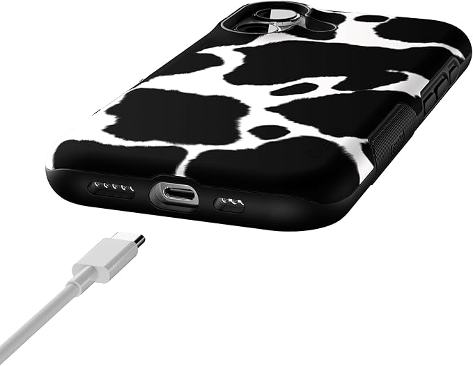 Casely iPhone 17 Case | Current Mood | Cow Print | Bold Protective Design | Compatible with MagSafe