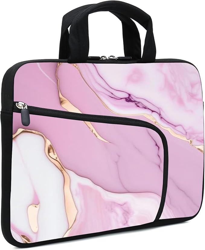 Laptop Sleeve - 11.6-12.2 inches Chromebook, Ultrabook & Tablet Case with Neoprene Handle, Two Pockets (Pink)