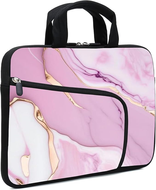 Laptop Sleeve - 11.6-12.2 inches Chromebook, Ultrabook & Tablet Case with Neoprene Handle, Two Pockets (Pink)