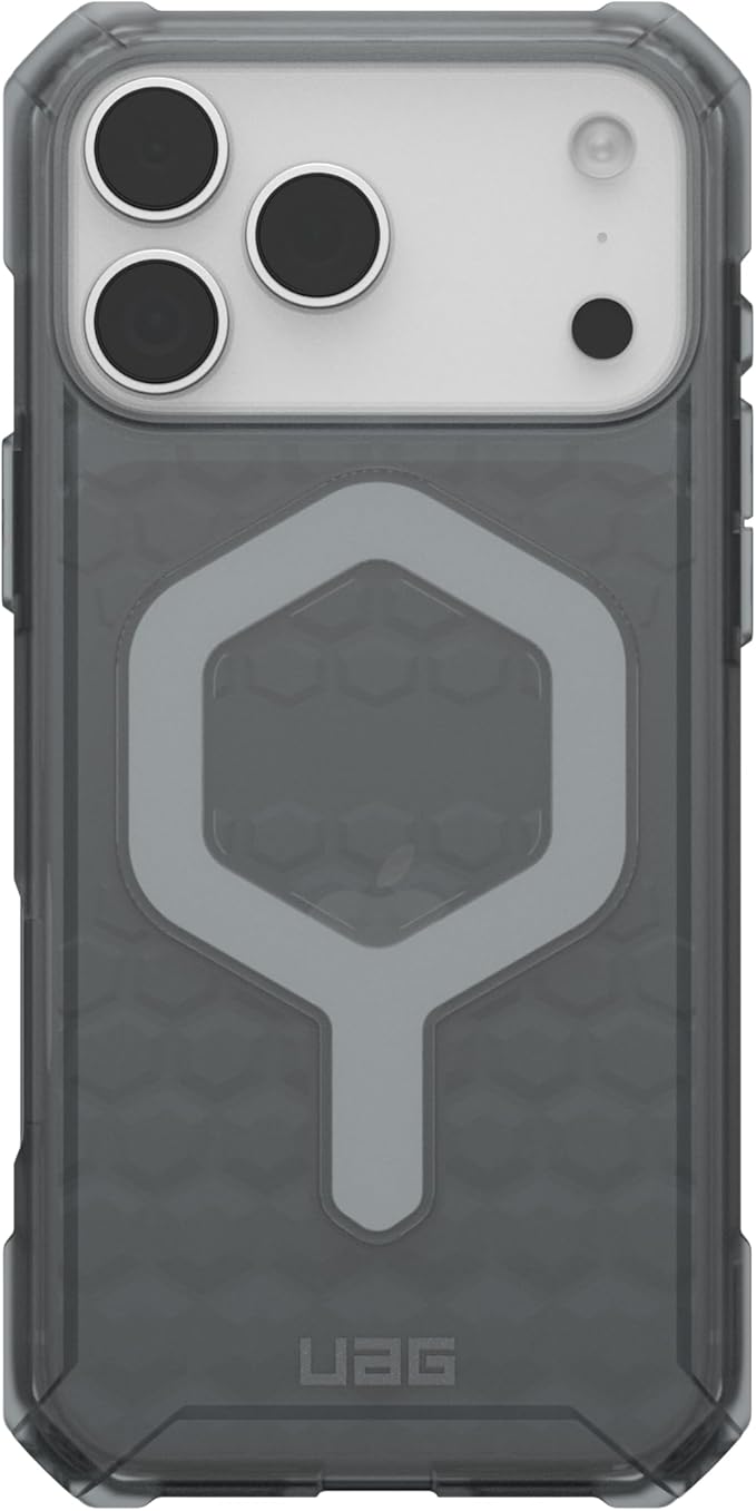 URBAN ARMOR GEAR UAG Designed for iPhone 17 Pro Max Case Essential Armor - Compatible with MagSafe Translucent Military Grade Protective Cover, Ash