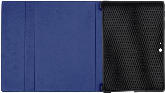for Microsoft Surface Pro X and Pro X Plus 13 inch Case 2019/2020/2021/2024 Genuine Leather Cover Protective Shell Compatible with Type Cover Keyboard and Pencil Holder.Blue