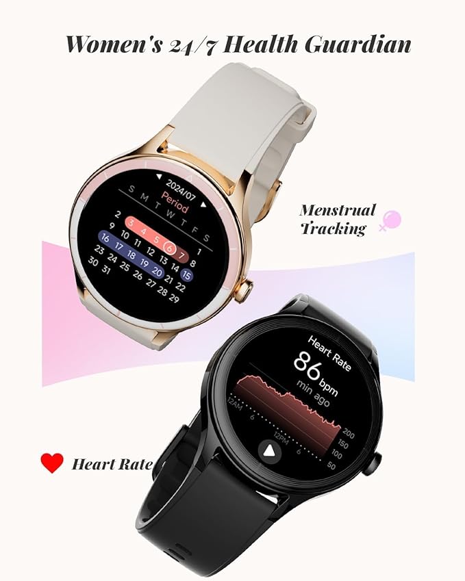 Smart Watch for Women, Smartwatch Compatible Android and iOS Phone, Answer/Make Calls, Fitness Tracker/Step Counter/Running Watch, Sleep/Heart Rate Monitor, 100 Sports, IP68 Waterproof, Black