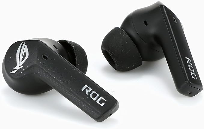 ASUS ROG Cetra True Wireless Gaming Earbuds, Low-Latency Bluetooth Earbuds, Active Noise Cancelation, 27-Hour Battery Life, IPX4 Water Resistance, Headphone with Wireless Charging,Black