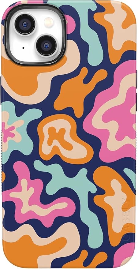 Casely iPhone 14 Case | Midnight Color Splash | Abstract Retro | Compatible with MagSafe | Bold Protective Design