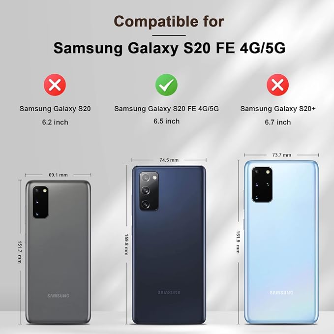 Jasonyu Flip Wallet Case for Samsung Galaxy S20 FE 5G,Leather Magnetic Folio Cover with Card Holder,Kickstand - TPU Shockproof Durable Protective Phone Case,Brown